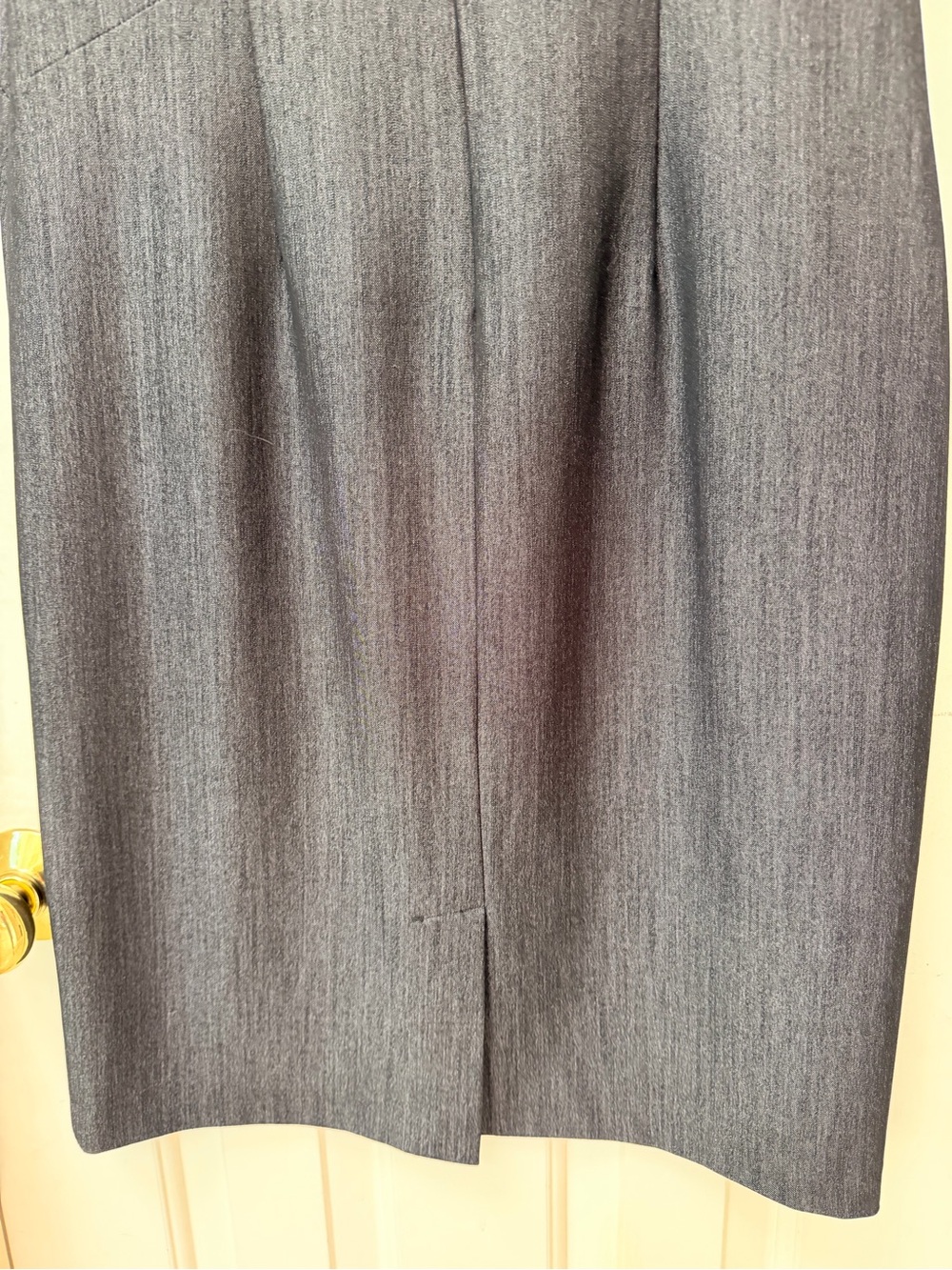 Calvin Klein Charcoal Sheath Dress, Professional Style, Font Pleating, Sz 6 - Picture 10 of 14